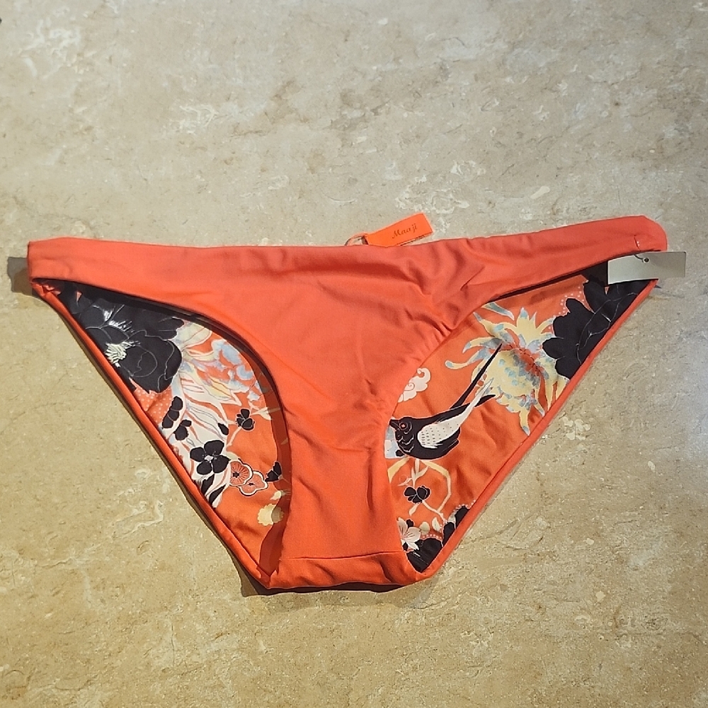 Maaji Reversable Coral Bikini Bottoms M